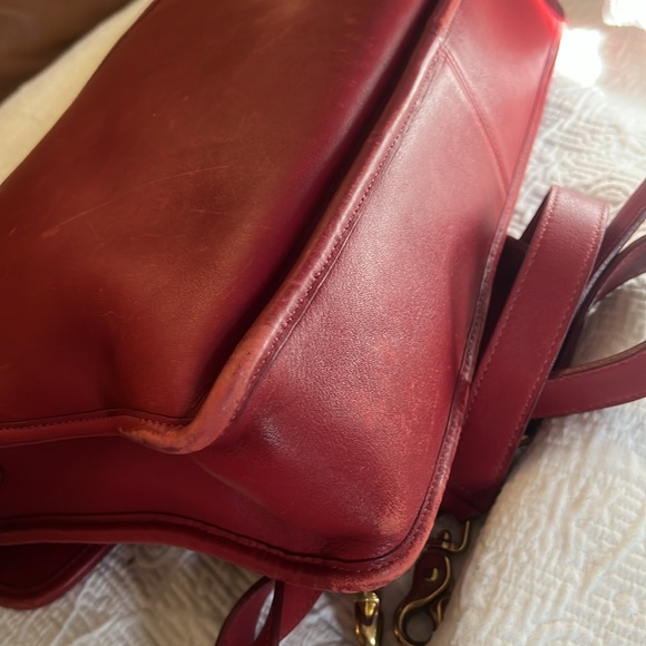 -𝐒𝐎𝐋𝐃-Vintage Red Coach Lexington Briefcase/Attache Case - Picture 10 of 16